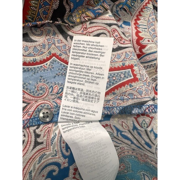 NWOT J Crew Slim Perfect Women Shirt in Ratti® Mediterranean Paisley Sz 4 - Picture 6 of 9